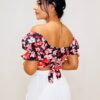 Crop top estampado